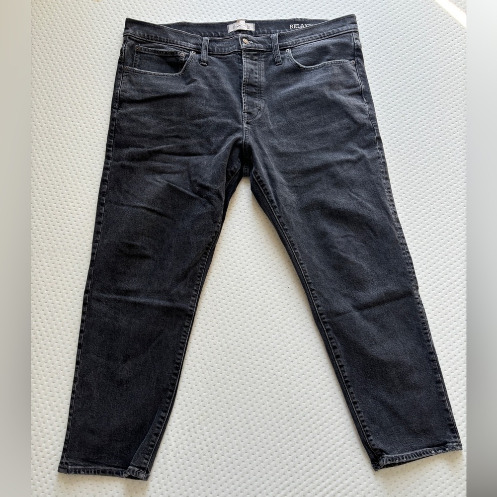 Madewell Relaxed Taper Black Jeans